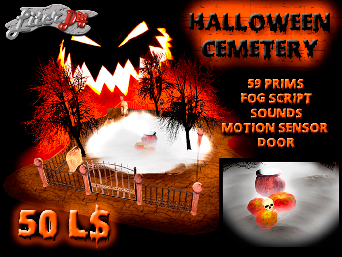Halloween cemetery.