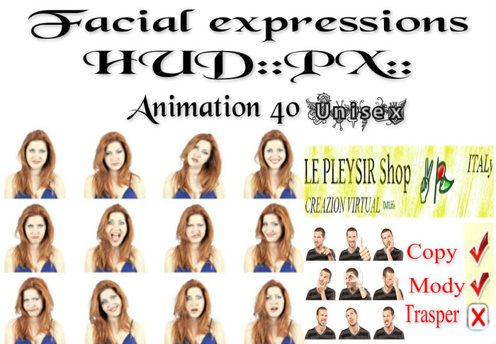Facial expressions  Unisex HUD::PX::