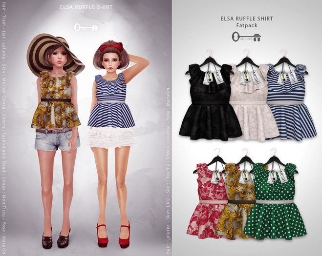  The Secret Store - Elsa Ruffle Shirt - Fatpack 