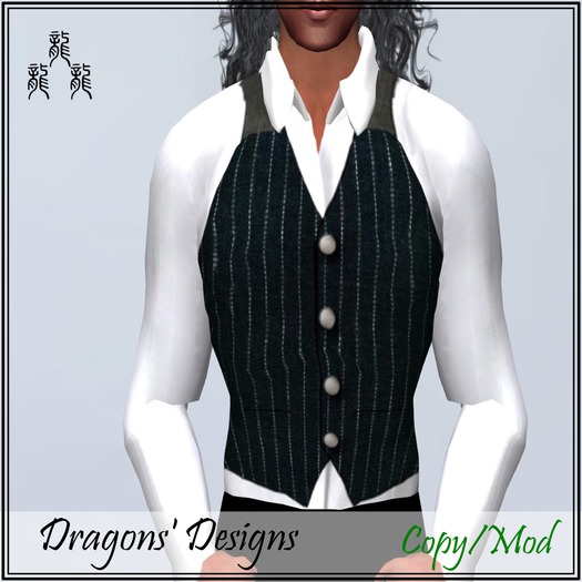 Pinstriped Men's Vest
