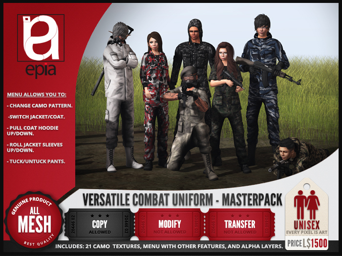 (epia) - Versatile Combat Uniform MASTERPACK (male)