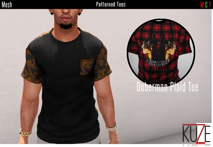 .kuZe. Doberman Plaid Tee