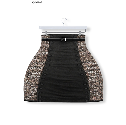 Gawk! High Waist Skirt (Mesh) - Wool Pattern 3