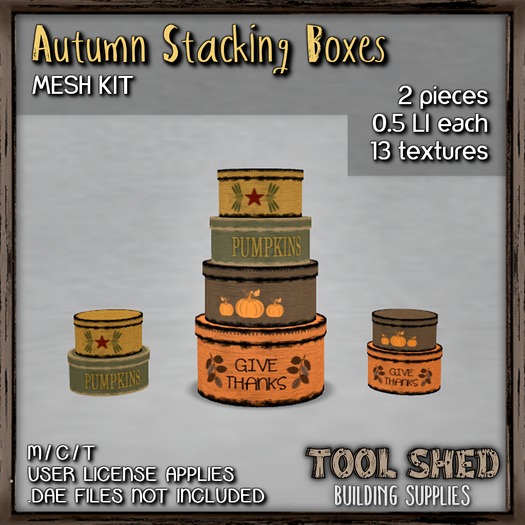 Tool Shed - Autumn Stacking Boxes Mesh Kit