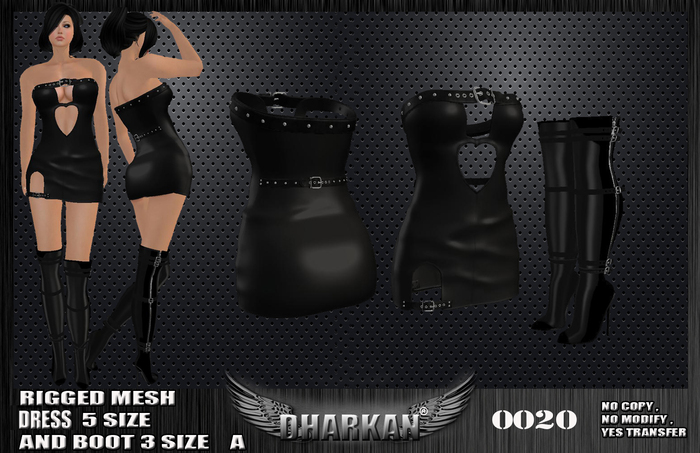 Dharkan - 0020 Mesh Dress with Boot A