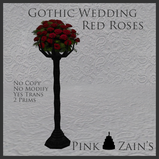 Gothic Stand with Red Roses - Large