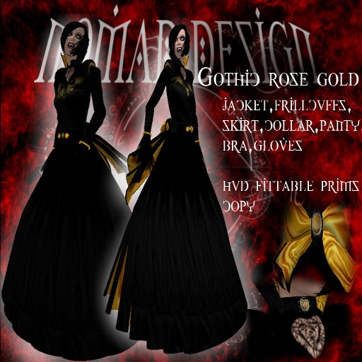 Vampire Lady Outfit Gothic Rose Gold 