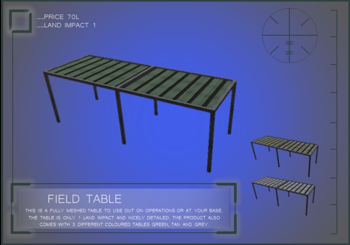 JVT //// FIELD TABLE