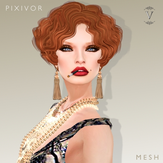Vanity Hair: Pixivor-Dark Reds(MESH)