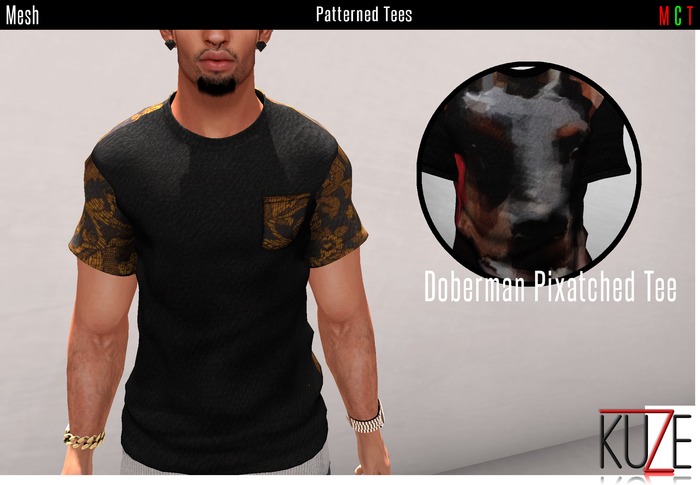 .kuZe. Doberman Pixatched Tee