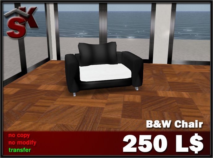 Black&White Chair with 3 animations