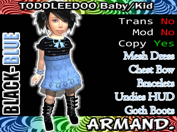 --ARMAND-- BARBED WIRE - BLACK-BLUE