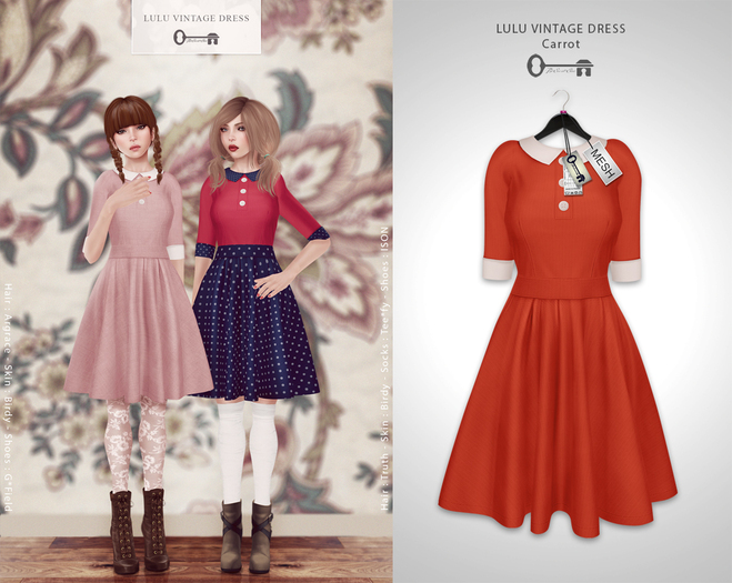  The Secret Store - Lulu Vintage Dress - Carrot 