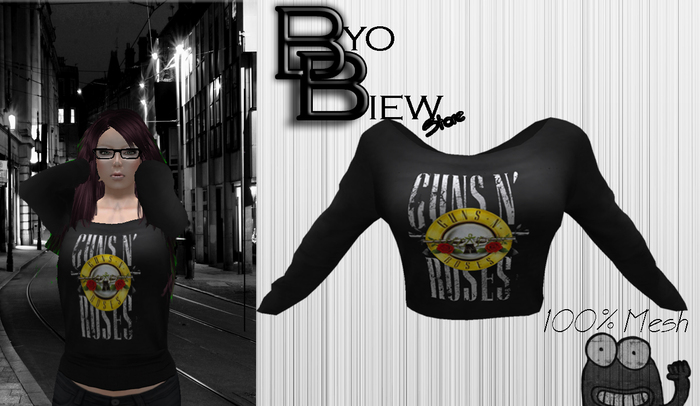 ::[BB] ByoBiew Mesh Sweater Guns'n Roses