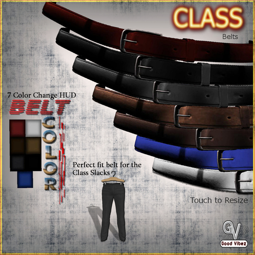 GV- Class Belts 7 Colors one Belt