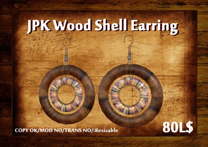 **JPK Wood Shell Earring BOX