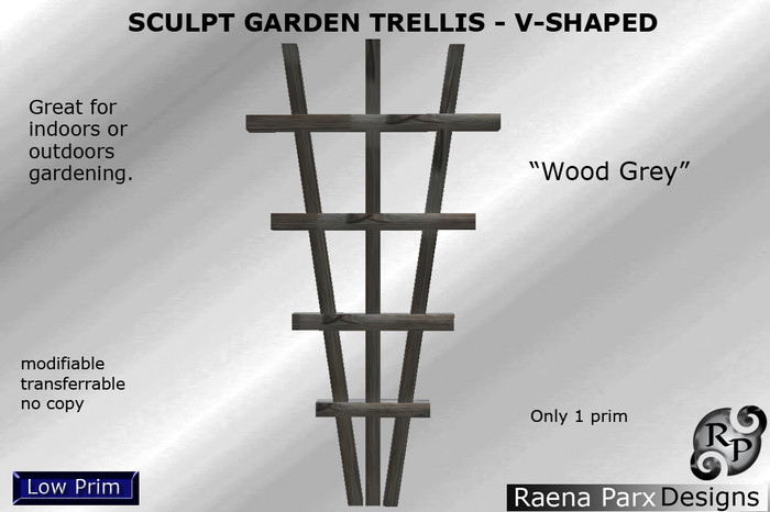 SCULPT GARDEN TRELLIS "WOOD GREY" - *RPD*