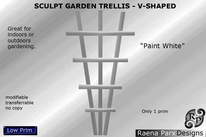SCULPT GARDEN TRELLIS "PAINT WHITE" - *RPD*