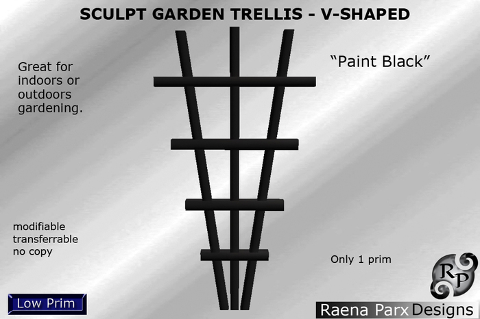 SCULPT GARDEN TRELLIS "PAINT BLACK" - *RPD*