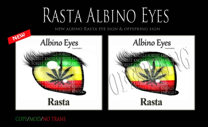 ALBINO RASTA EYE SIGNS