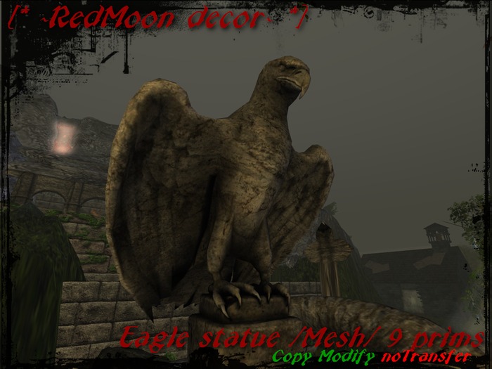[* ~RedMoon decor~ *] Eagle statue /Mesh/