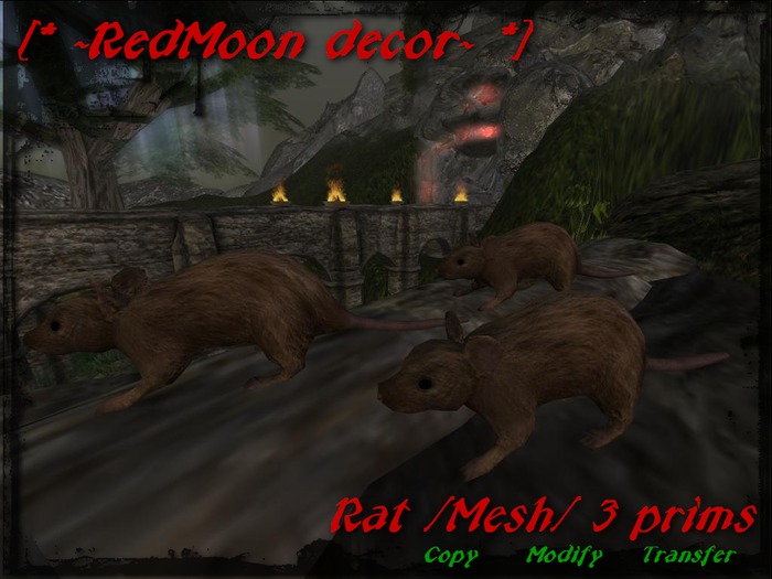 [* ~RedMoon decor~ *] Rat Full perms /Mesh/