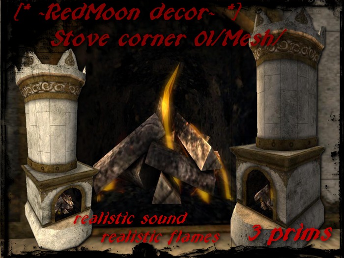 [* ~RedMoon decor~ *] Stove corner  01/Mesh/
