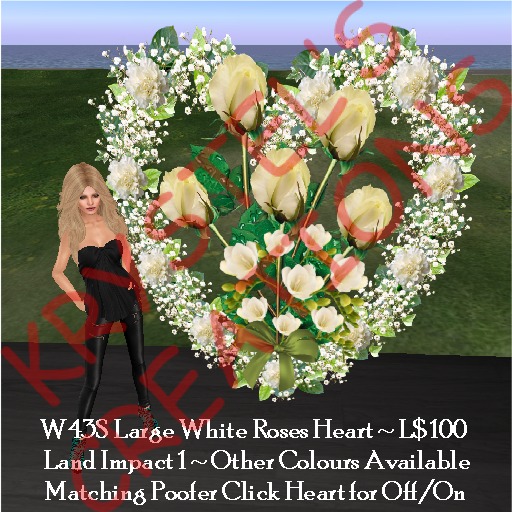 W43S White Roses Heart (Rezz Me)