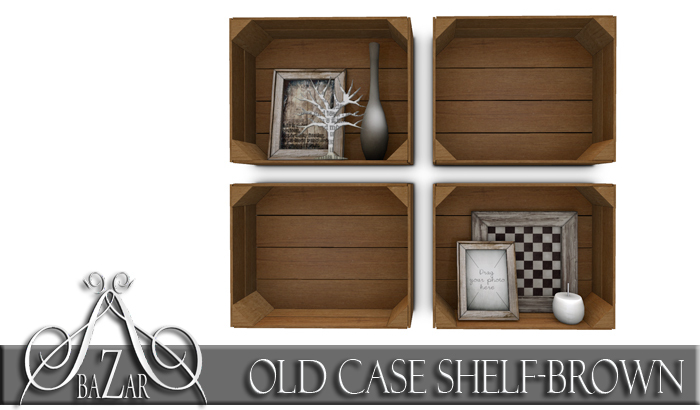 ~BAZAR~ Old Case Shelf-Brown
