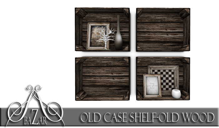 ~BAZAR~ Old Case Shelf-Old wood