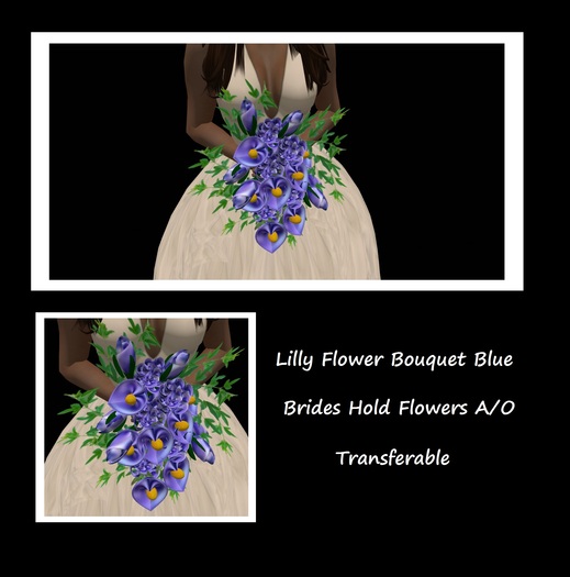 Lily Flower Bouquet Blue *CHB*