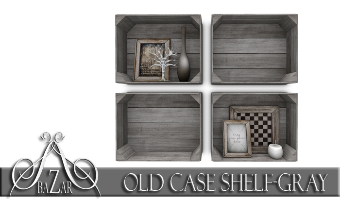 ~BAZAR~ Old Case Shelf-Gray