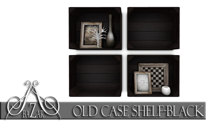 SALE!!! ~BAZAR~ Old Case Shelf-Black