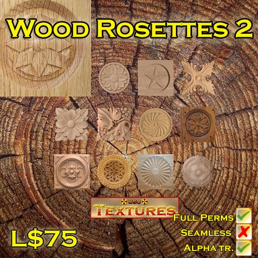 USC Textures - Wood Rosettes 2 