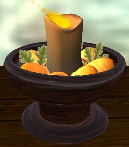 ***TG*** Wood Offering Bowl With Candle