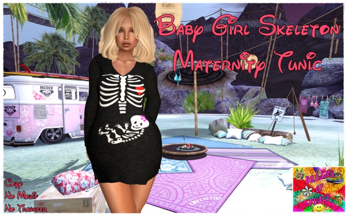 .:DOP:: Baby Girl Skeleton Maternity Tunic