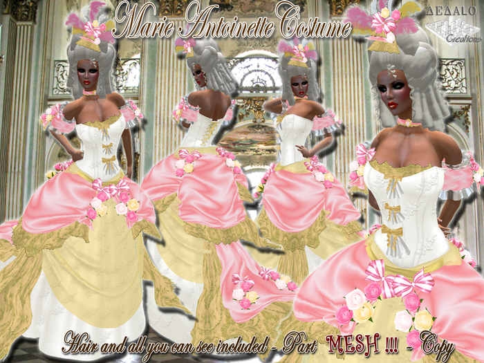 MarieAntoinette Costume - Mesh - hair included!! * SPECIAL PRICE Mardi Gras Promo *  - Dedalo Creations -