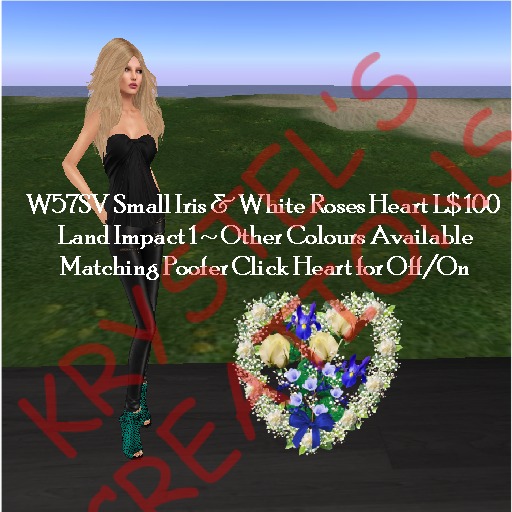 W57SV Small Iris & White Rose Heart (Rezz Me)