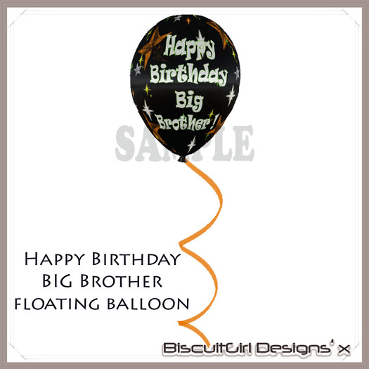 Happy Birthday Big Brother Floating Birthday Balloon