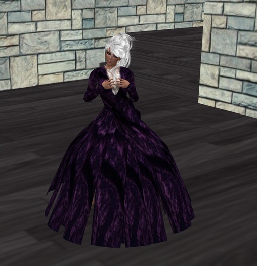 Vestido Seda violeta oscura