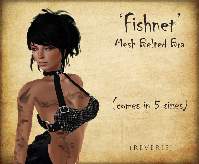 {REVERIE} Mesh Belted Bra - Fishnet