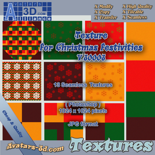 Christmas Textures for builder  - V.30003
