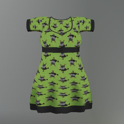 Kiwi Witch Crash Mesh Dress box