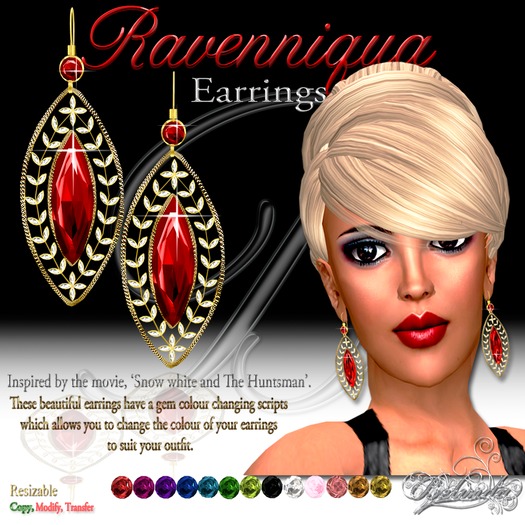 Ravenniqua - Gem Changing Earrings - GB