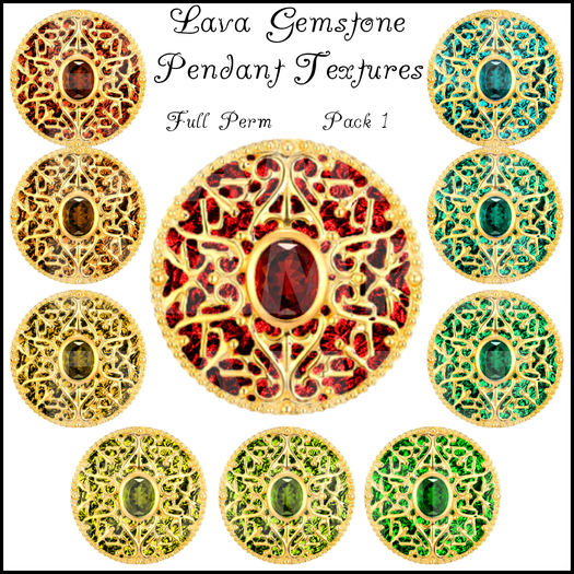 Eternal Creativity ~ Lava gemstone pendant textures pack 1