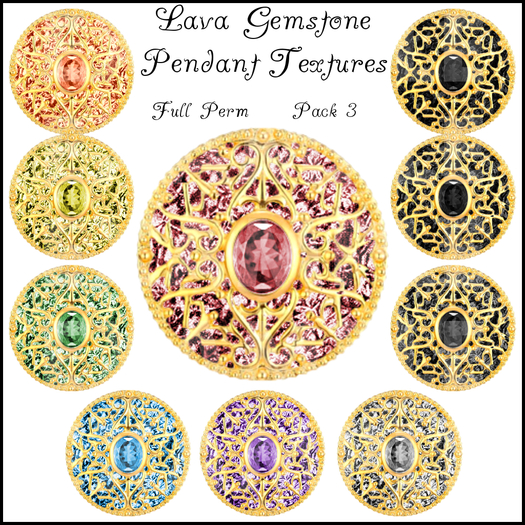 Eternal Creativity ~ Lava gemstone pendant textures pack 1