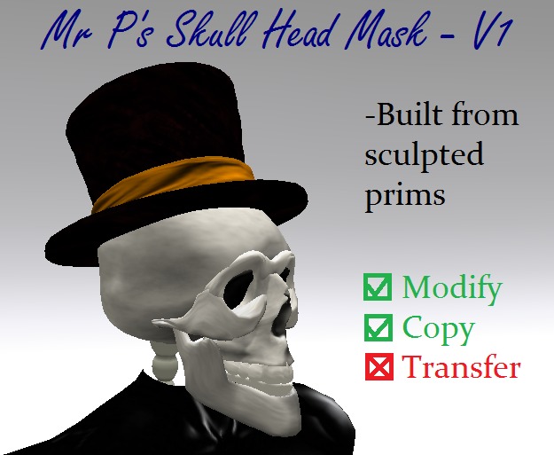 "Mr P's Skull Head Mask - v1"