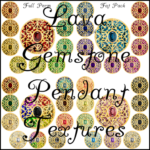 Eternal Creativity ~ Lava gemstone pendant textures fat pack