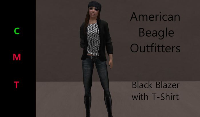 ABO - Black Blazer w/T-shirt skull