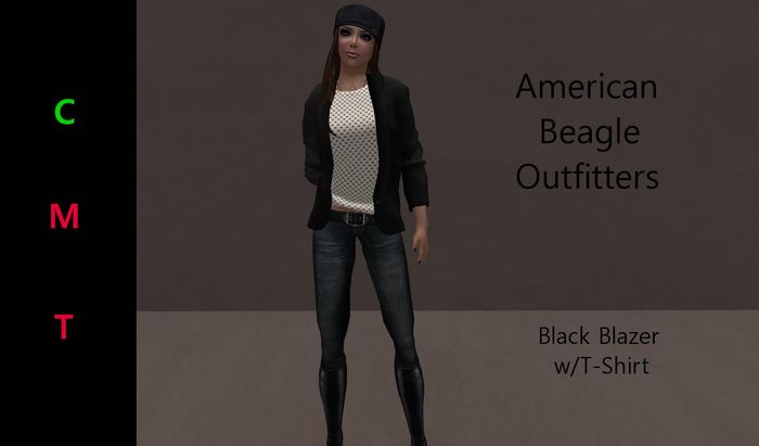 ABO - Black Blazer w/T-shirt puppy